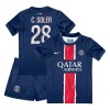 Original Trikotsatz Paris Saint-Germain Carlos Soler 28 Heimtrikot 2024-25 Für Kinder